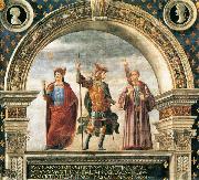 GHIRLANDAIO, Domenico Decoration of the Sala del Gigli oil